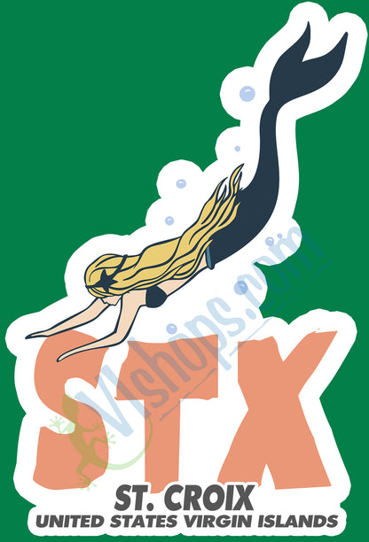 Mermaid STX - 4 x 5.9 Die Cut Sticker