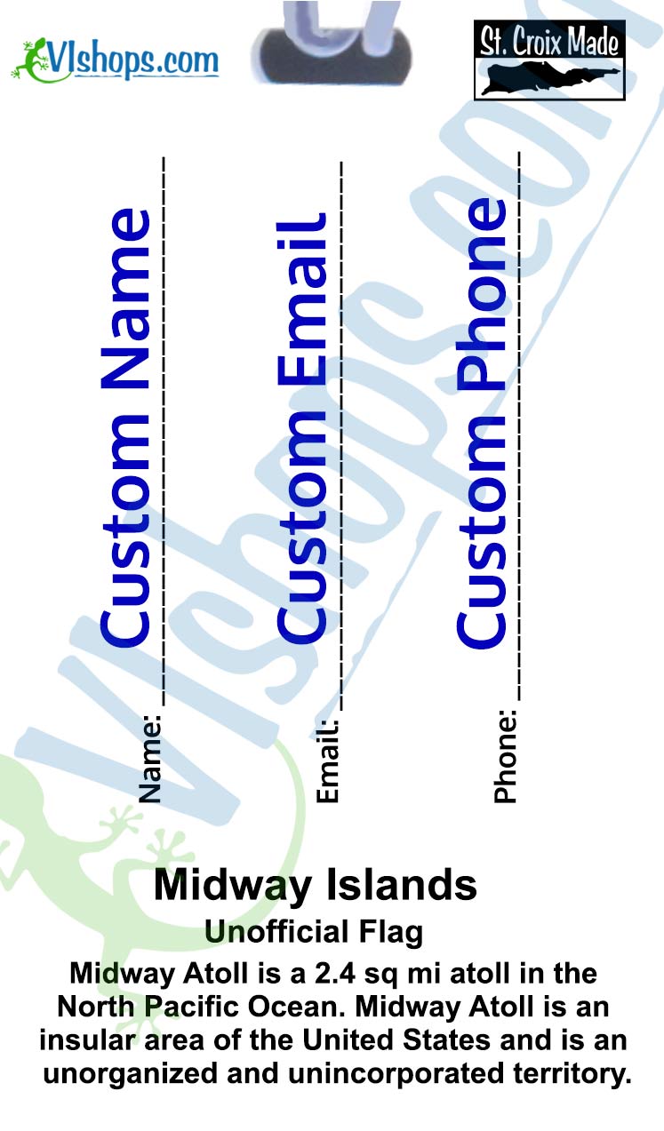 Midway Islands - Unofficial Flag - Flags of the World - Bag Tag