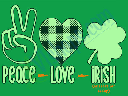 Peace Love Irish - St Patrick's Day - Gildan 5000 Heavy Cotton T-Shirt