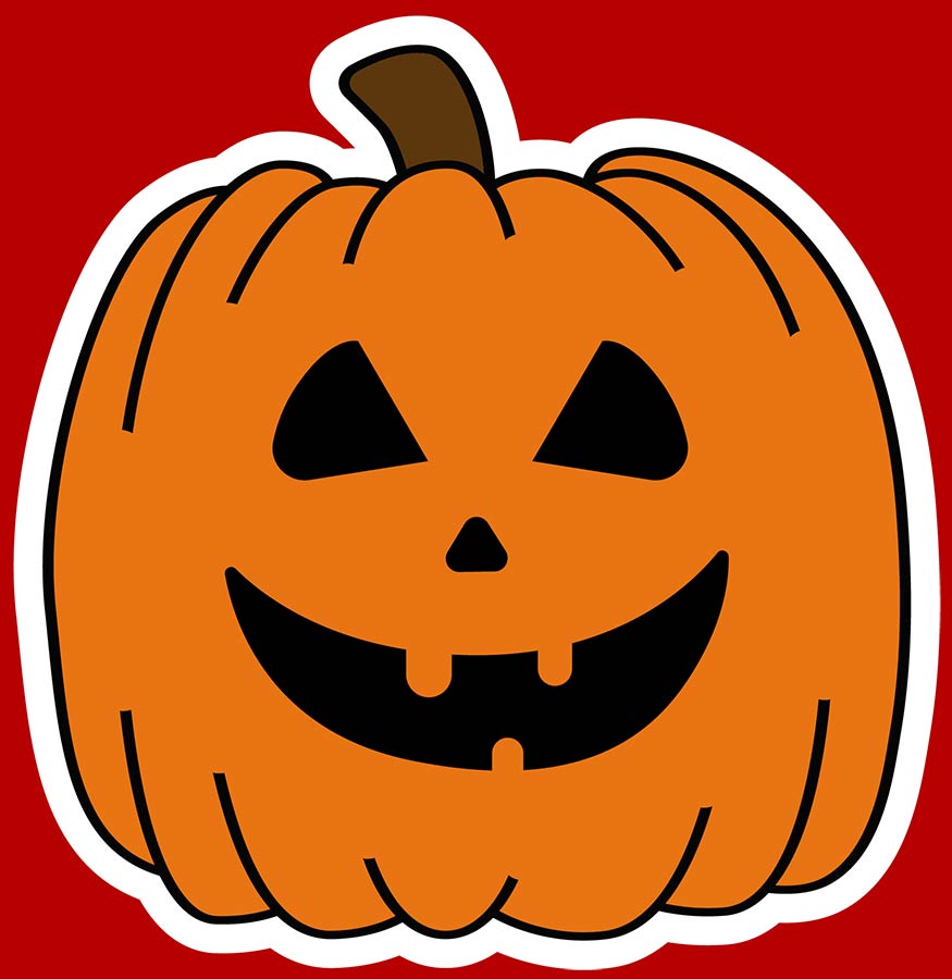 Halloween - Pumpkin - 3 x 3 Die Cut Sticker