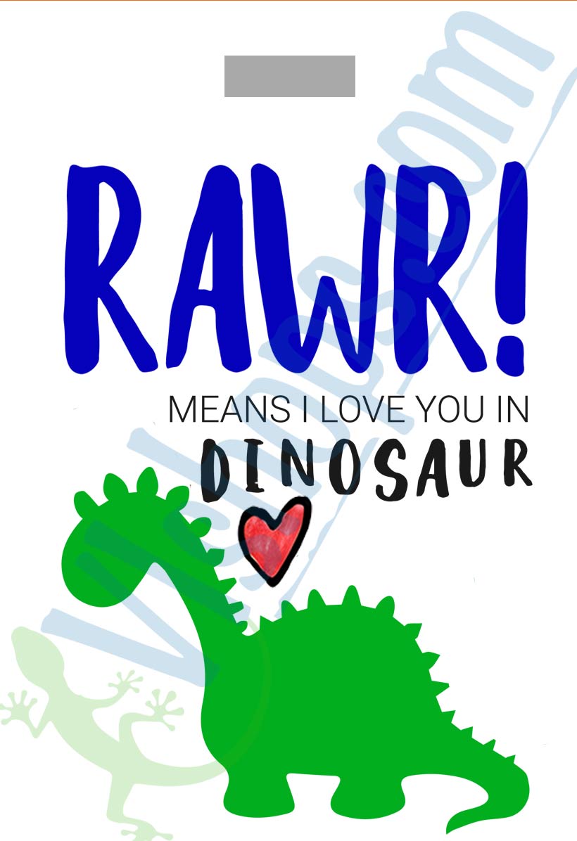 RAWR means I Love You in Dinosaur - Bag Tag