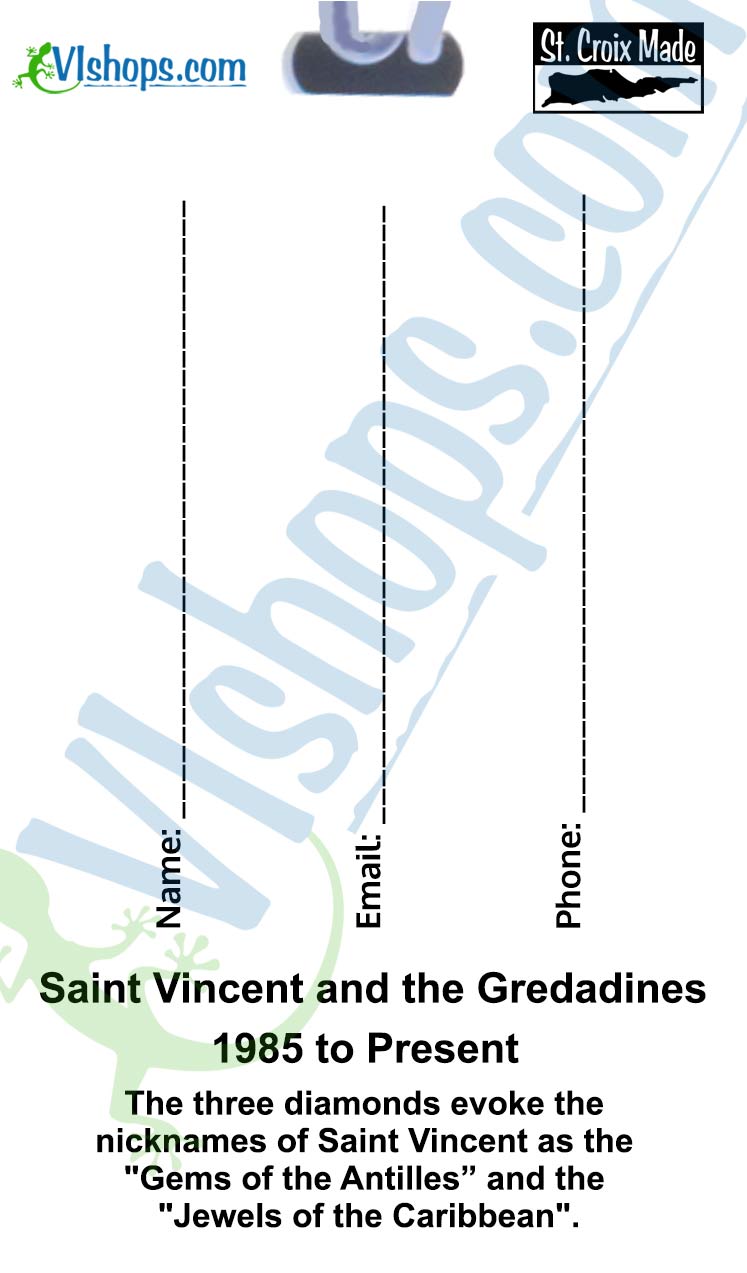 Saint Vincent and the Gredadines - 1985 to present - Flags of the World - Bag Tag