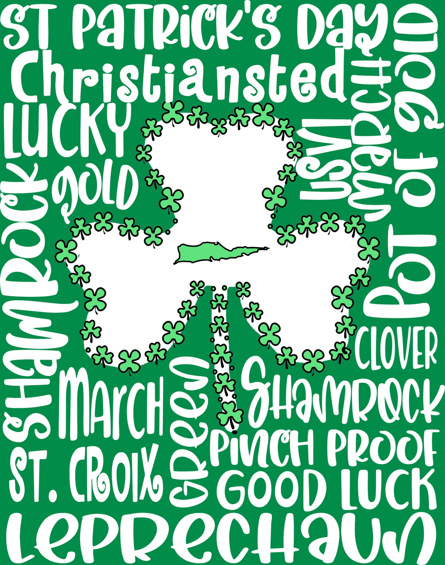 St. Patrick's Day Word Art - St Patricks Day - Gildan 5000 Heavy Cotton T-Shirt