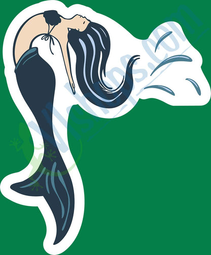 Swimming Mermaid - 3.25 x 4 Die Cut Sticker