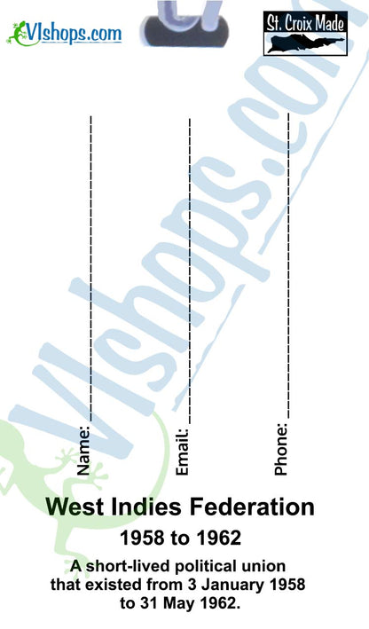 West Indies Federation - 1958 to 1962 - Flags of the World - Bag Tag