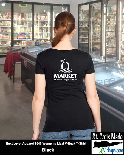 Quality - Front Left Chest and Full Back - Next Level Apparel 1540 Women's Ideal V-Neck T-Shirt