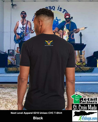 No Problemo - 2 Guy Design and Small VI Flag on Back - Next Level Apparel 6210 Unisex CVC T-Shirt