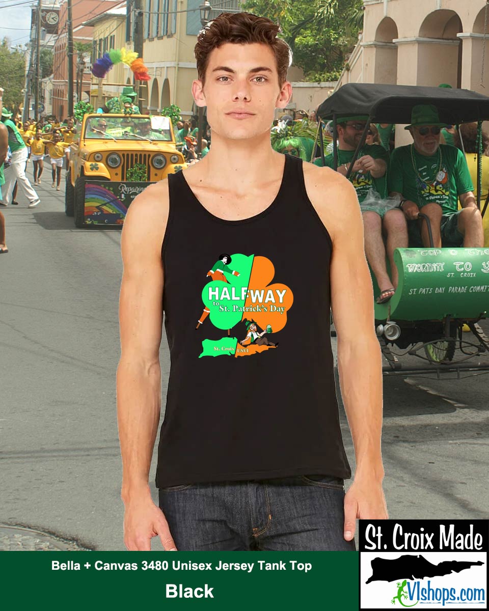 HalfWay to St. Patrick's Day - St Patrick's Day - Bella + Canvas 3480 Unisex Jersey Tank Top