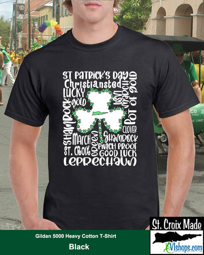 St. Patrick's Day Word Art - St Patricks Day - Gildan 5000 Heavy Cotton T-Shirt