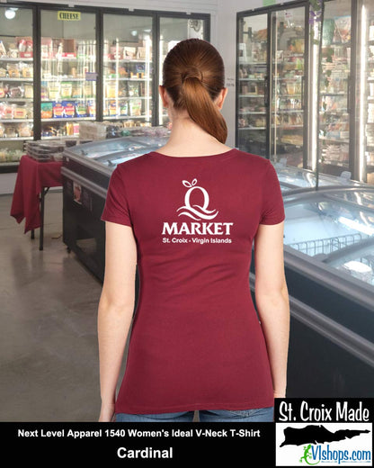 Quality - Front Left Chest and Full Back - Next Level Apparel 1540 Women's Ideal V-Neck T-Shirt