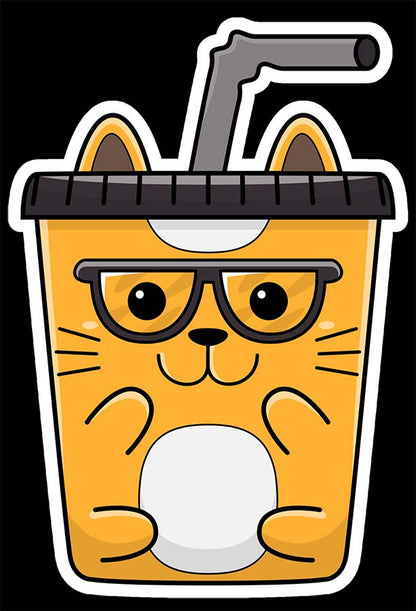 Cat Soda - 2 x 3 Die Cut Sticker