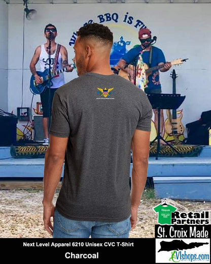 No Problemo - 2 Guy Design and Small VI Flag on Back - Next Level Apparel 6210 Unisex CVC T-Shirt