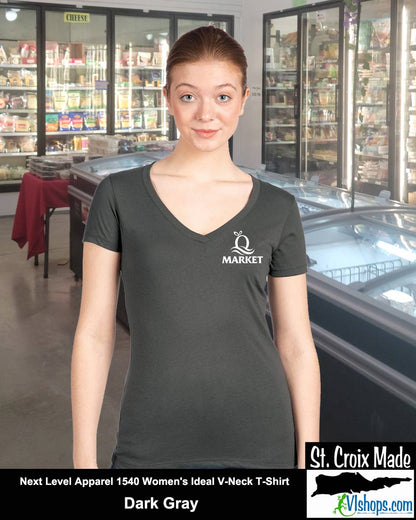 Quality - Front Left Chest and Full Back - Next Level Apparel 1540 Women's Ideal V-Neck T-Shirt