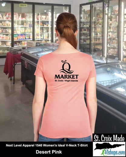 Quality - Front Left Chest and Full Back - Next Level Apparel 1540 Women's Ideal V-Neck T-Shirt