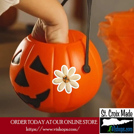 Halloween - Flower with Spider - 3 x 3 Die Cut Sticker