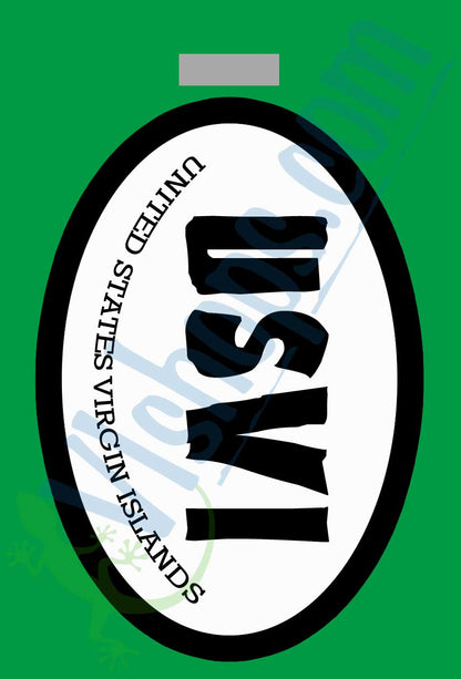 USVI Oval - United States Virgin Islands - Bag Tag