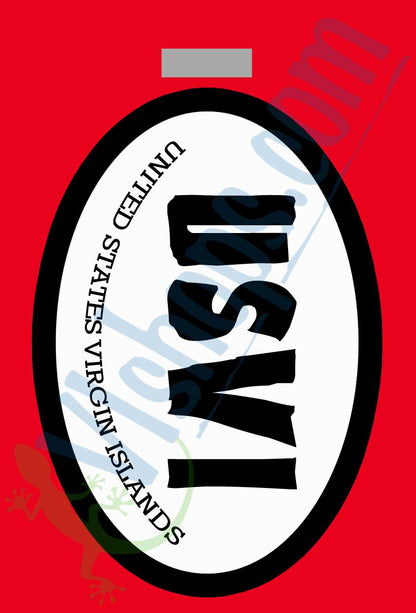 USVI Oval - United States Virgin Islands - Bag Tag