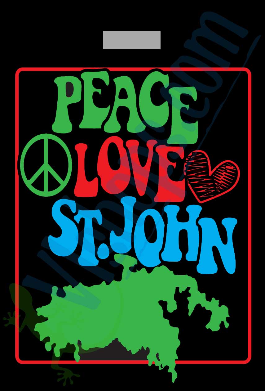 Peace Love St. John - Bag Tag