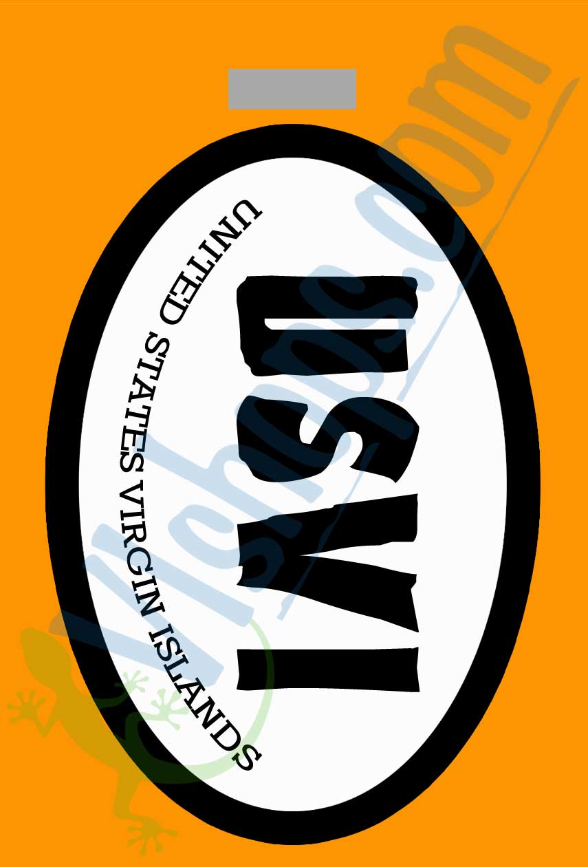 USVI Oval - United States Virgin Islands - Bag Tag