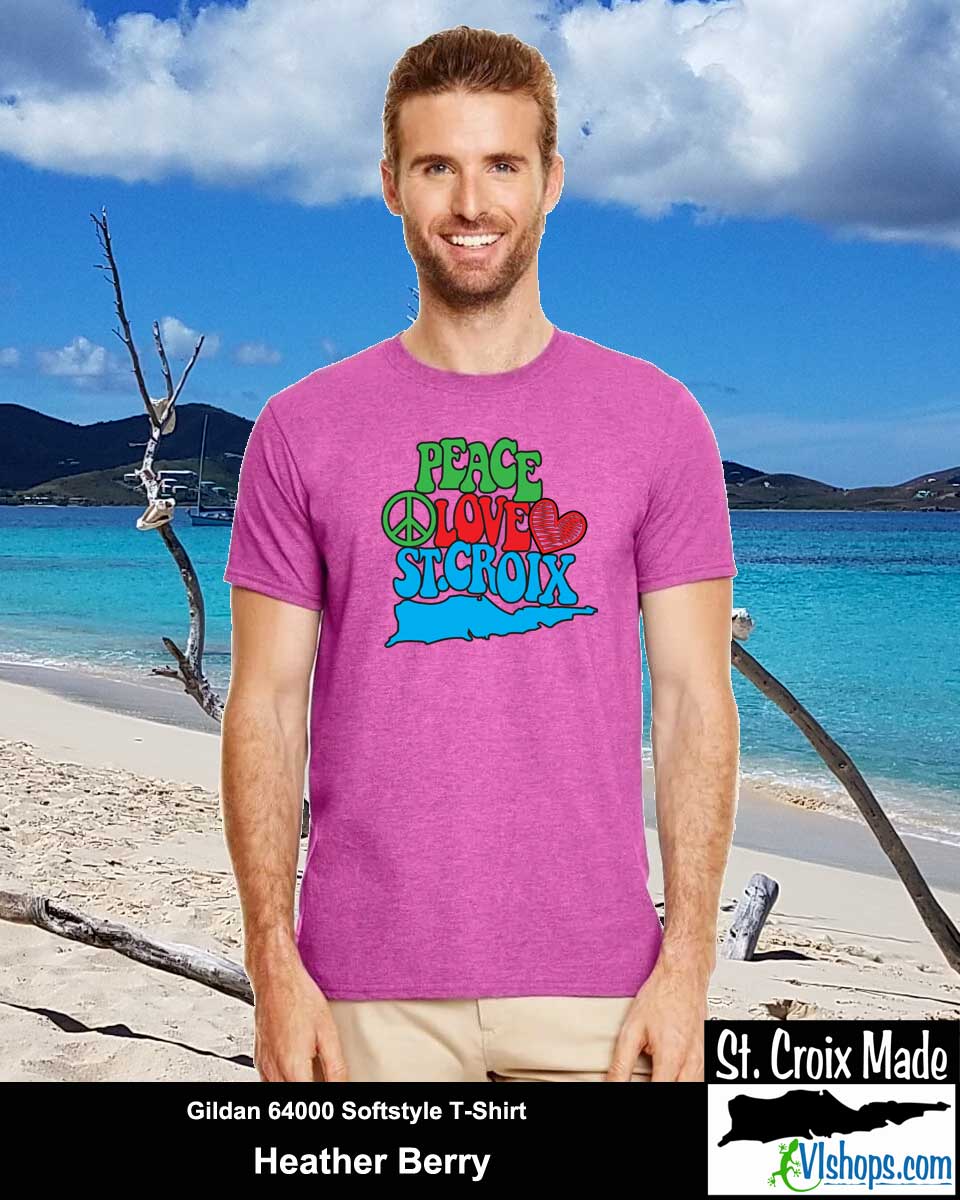 Peace Love St. Croix - Gildan 64000 Softstyle T-Shirt