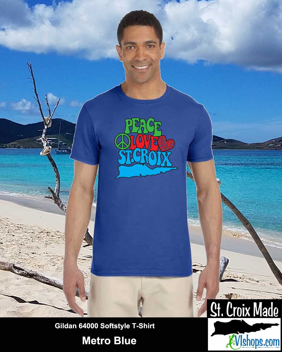 Peace Love St. Croix - Gildan 64000 Softstyle T-Shirt