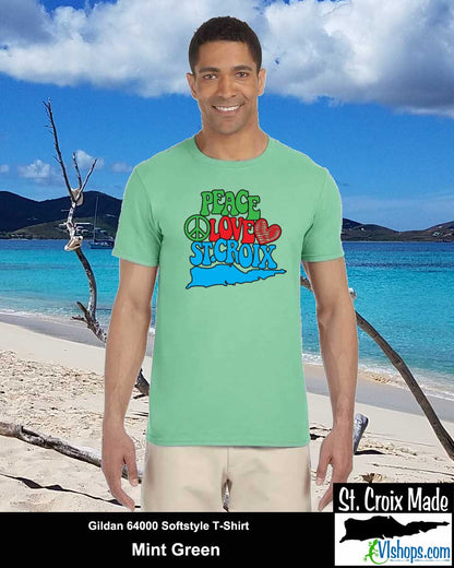 Peace Love St. Croix - Gildan 64000 Softstyle T-Shirt