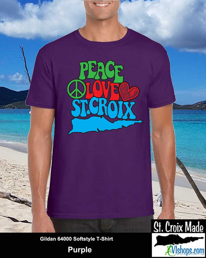 Peace Love St. Croix - Gildan 64000 Softstyle T-Shirt