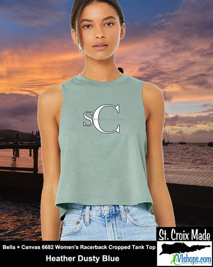 SC - Elegant - Bella + Canvas 6682 Women's Racerback Cropped Tank Top