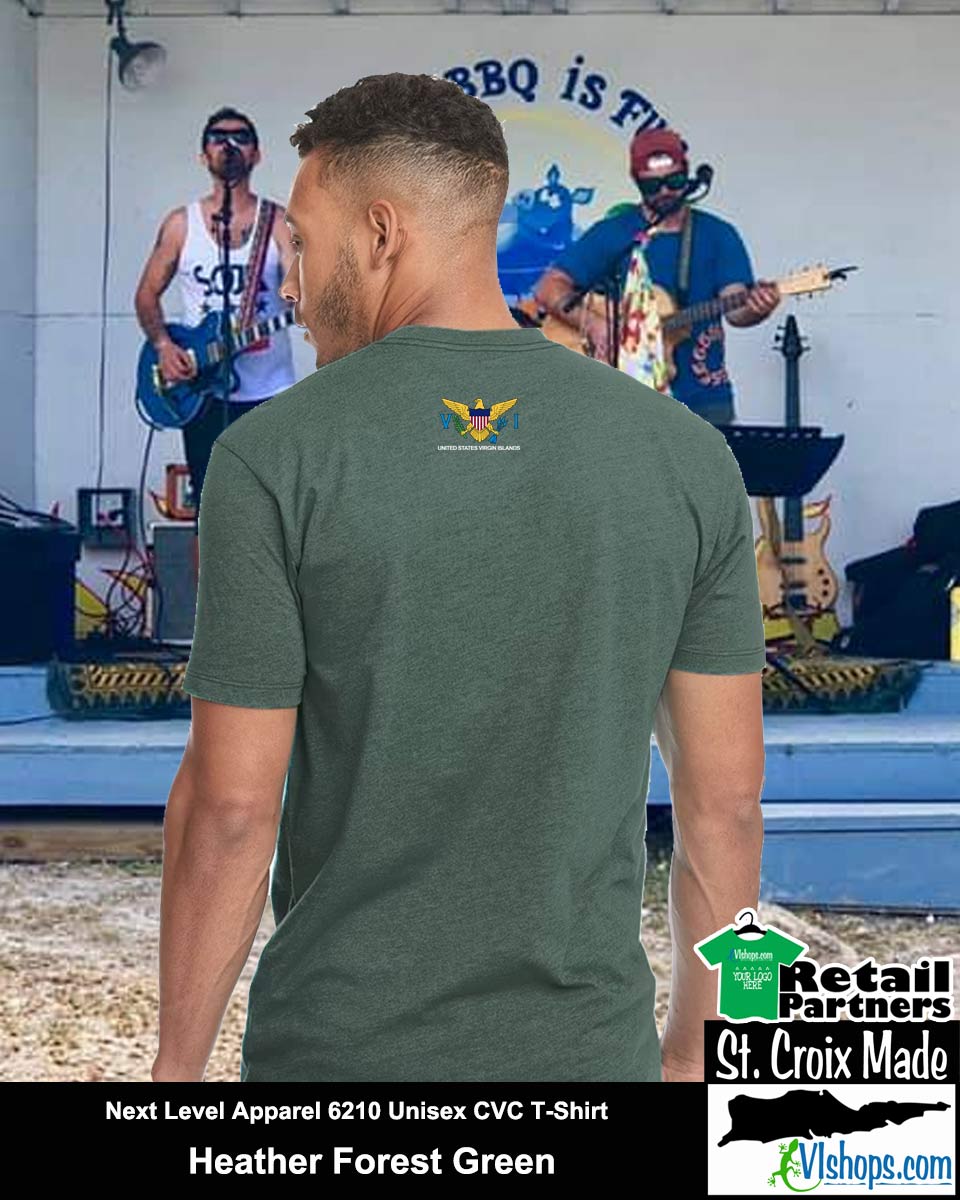 No Problemo - 2 Guy Design and Small VI Flag on Back - Next Level Apparel 6210 Unisex CVC T-Shirt