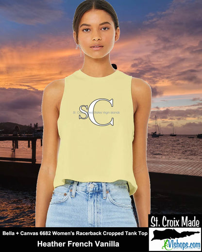 SC - Elegant - Bella + Canvas 6682 Women's Racerback Cropped Tank Top