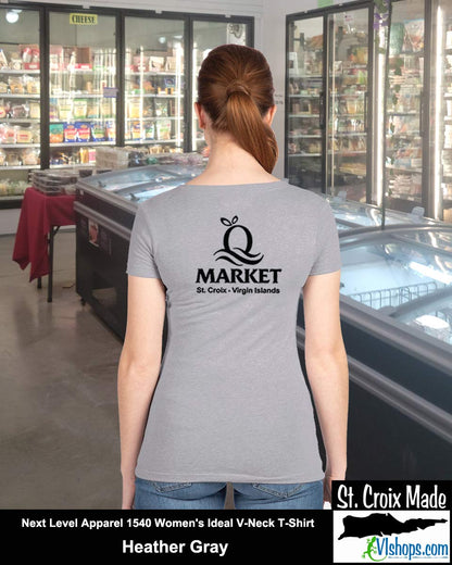 Quality - Front Left Chest and Full Back - Next Level Apparel 1540 Women's Ideal V-Neck T-Shirt