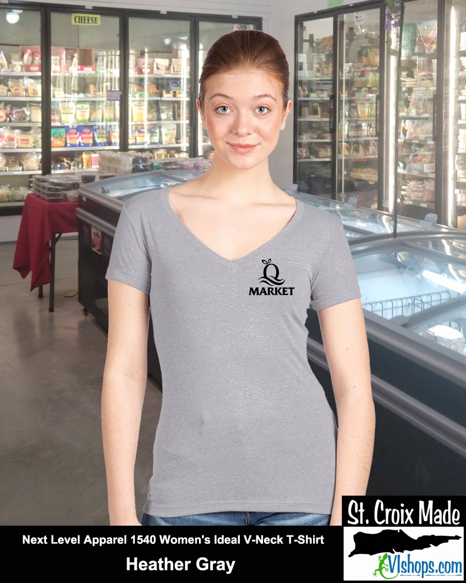 Quality - Front Left Chest and Full Back - Next Level Apparel 1540 Women's Ideal V-Neck T-Shirt