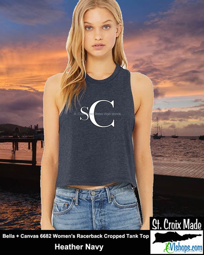 SC - Elegant - Bella + Canvas 6682 Women's Racerback Cropped Tank Top