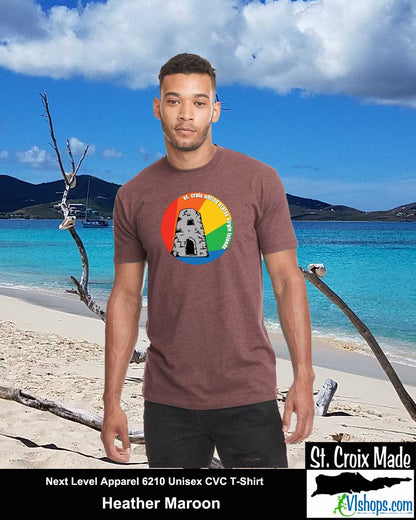 St. Croix Mill Circle Rainbow Design - Next Level Apparel 6210 Unisex CVC T-Shirt