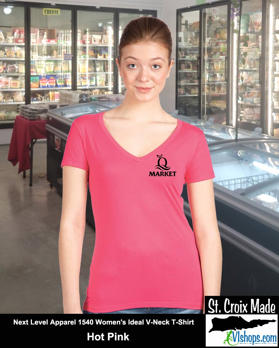 Quality - Front Left Chest and Full Back - Next Level Apparel 1540 Women's Ideal V-Neck T-Shirt