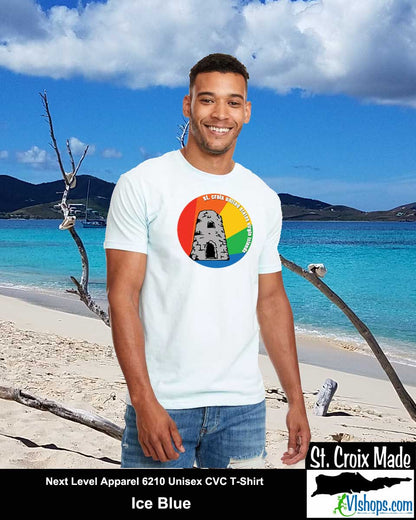 St. Croix Mill Circle Rainbow Design - Next Level Apparel 6210 Unisex CVC T-Shirt