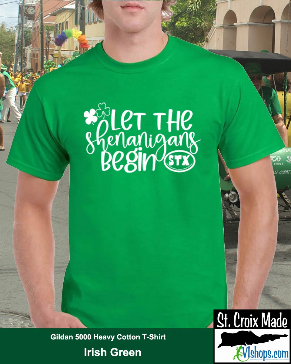 Let the Shenanigans Begin  - St Patricks Day - Gildan 5000 Heavy Cotton T-Shirt