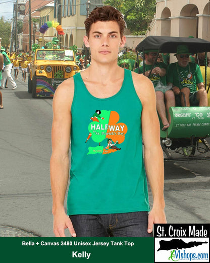 HalfWay to St. Patrick's Day - St Patrick's Day - Bella + Canvas 3480 Unisex Jersey Tank Top