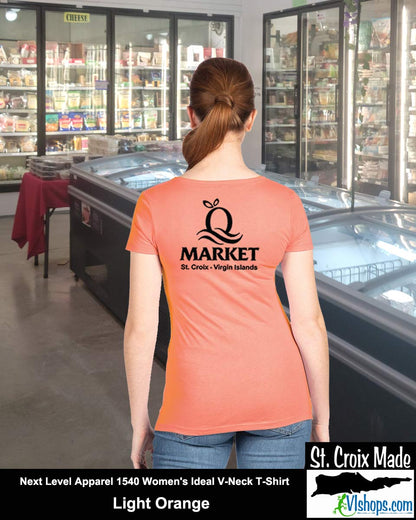 Quality - Front Left Chest and Full Back - Next Level Apparel 1540 Women's Ideal V-Neck T-Shirt