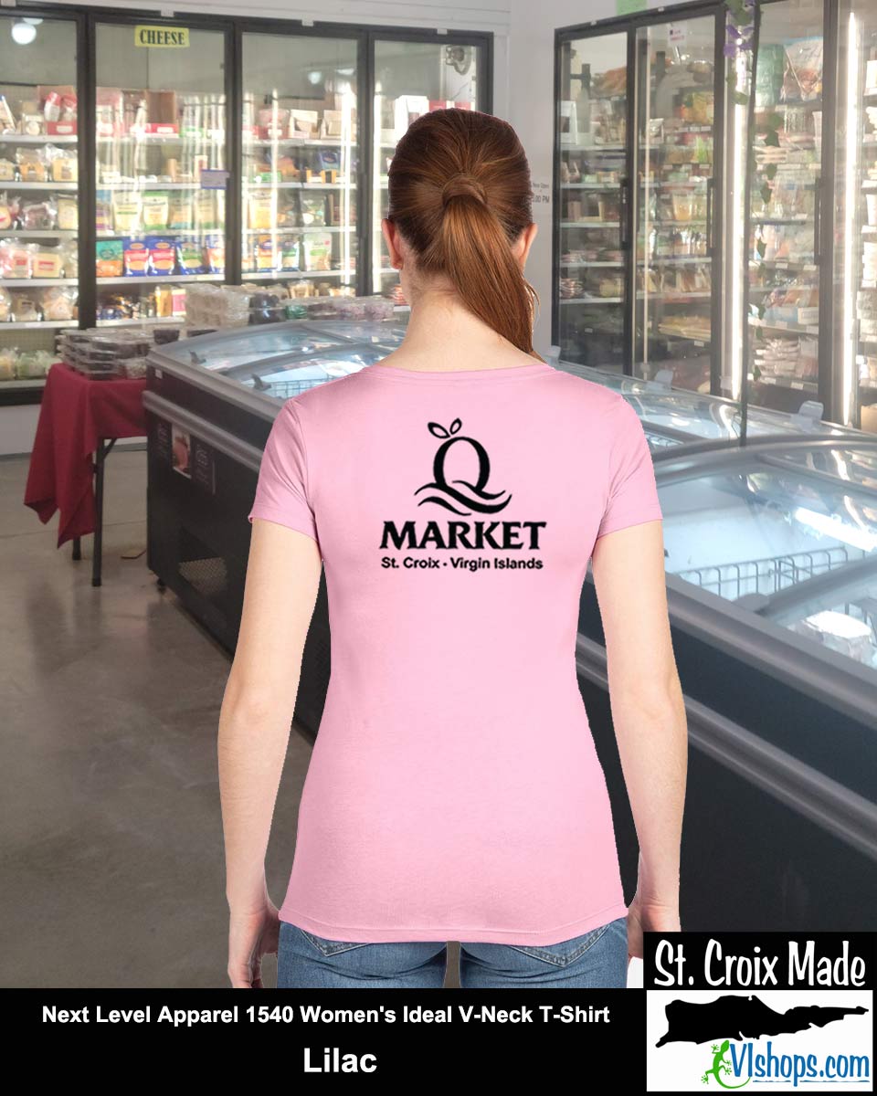 Quality - Front Left Chest and Full Back - Next Level Apparel 1540 Women's Ideal V-Neck T-Shirt