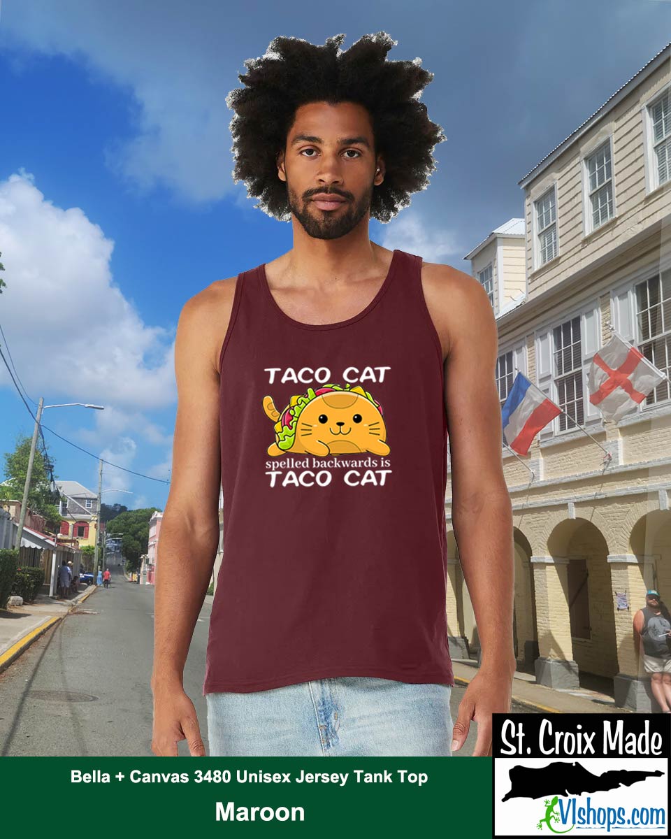 Taco Cat - Bella + Canvas 3480 Unisex Jersey Tank Top