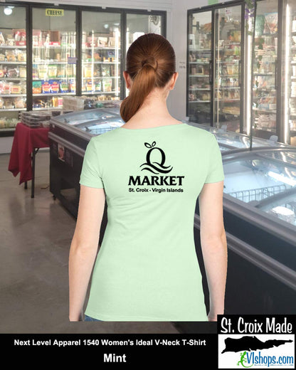 Quality - Front Left Chest and Full Back - Next Level Apparel 1540 Women's Ideal V-Neck T-Shirt