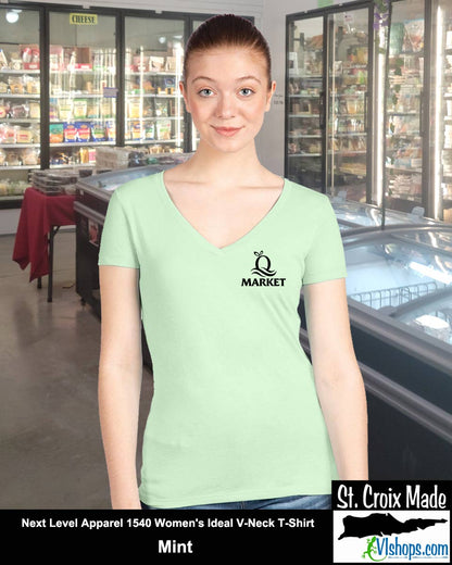 Quality - Front Left Chest and Full Back - Next Level Apparel 1540 Women's Ideal V-Neck T-Shirt