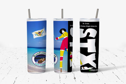 Rum Runners - Moko Jumbie Beach STX - 20oz Skinny Tumbler