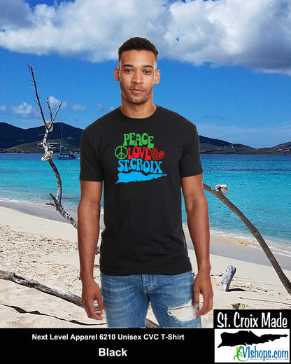 Peace Love St. Croix - Next Level Apparel 6210 Unisex CVC T-Shirt