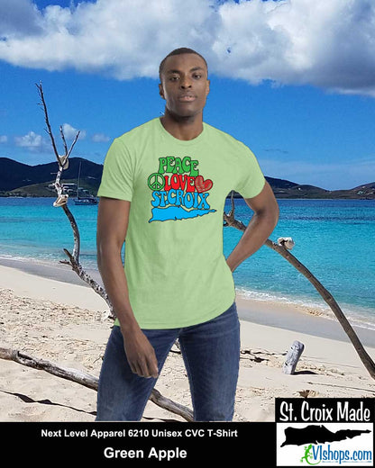 Peace Love St. Croix - Next Level Apparel 6210 Unisex CVC T-Shirt