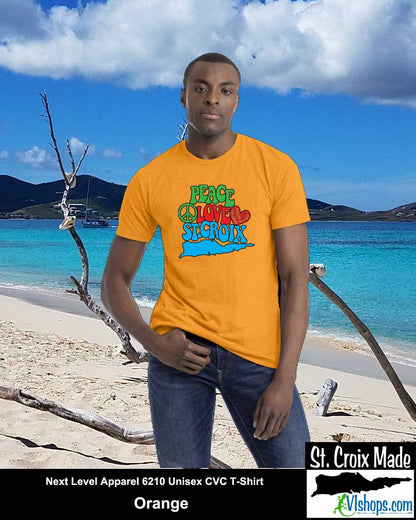 Peace Love St. Croix - Next Level Apparel 6210 Unisex CVC T-Shirt