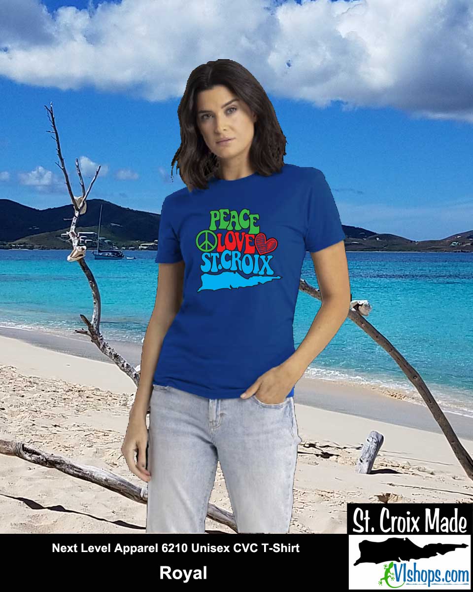 Peace Love St. Croix - Next Level Apparel 6210 Unisex CVC T-Shirt