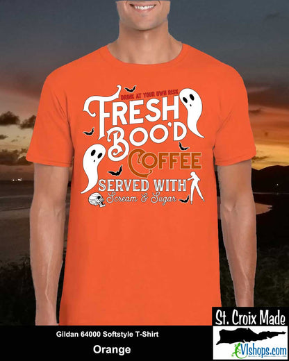 Fresh Boo'd Coffee - Gildan 64000 Softstyle T-Shirt