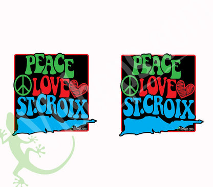 Peace Love St Croix - 20oz Skinny Tumbler. Croix